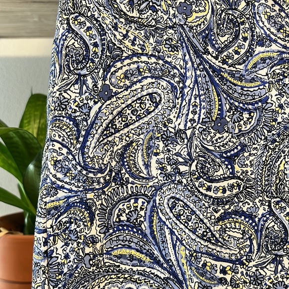 Talbots Mid-Rise Paisley Print Cotton Dress Pant Trouser, 8 - Picture 3 of 9